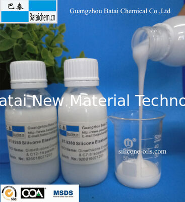 BT-9260 ত্বকের যত্ন পণ্যগুলির জন্য মিলজি হোয়াইট পুরু তরল সিলিকন ইলাস্টোমার সাসপেনশন
