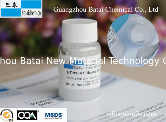 BT-9166 সিলিকন ইলাস্টোমার মিশ্রণ, সিলিকন তেল প্রসাধনী সিলিকন মিশ্রণে মেক আপ বেস উপাদান হিসাবে